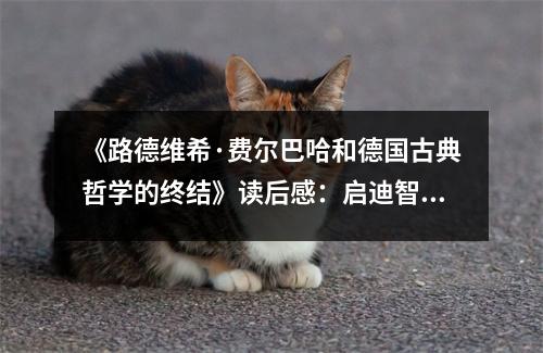《路德維?！べM(fèi)爾巴哈和德國(guó)古典哲學(xué)的終結(jié)》讀后感：?jiǎn)⒌现腔壑庹樟燎靶兄?(850字)