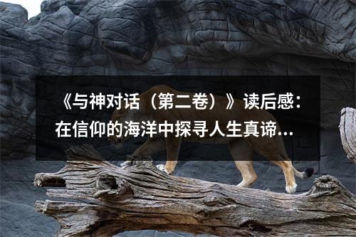 《與神對(duì)話（第二卷）》讀后感：在信仰的海洋中探尋人生真諦 (900字)