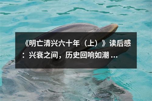 《明亡清興六十年（上）》讀后感：興衰之間，歷史回響如潮 (1050字)
