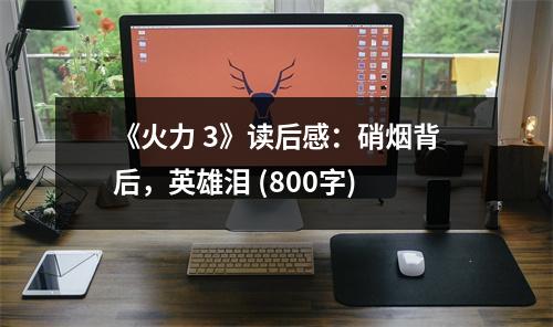 《火力 3》讀后感：硝煙背后，英雄淚 (800字)
