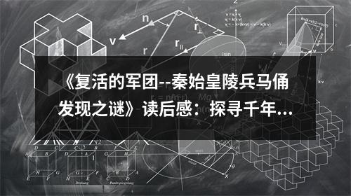 《復(fù)活的軍團(tuán)--秦始皇陵兵馬俑發(fā)現(xiàn)之謎》讀后感：探尋千年傳奇，歷史長河波瀾壯闊 (850字)