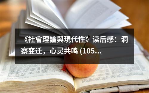 《社會理論與現(xiàn)代性》讀后感：洞察變遷，心靈共鳴 (1050字)