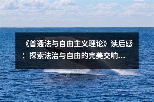 《普通法與自由主義理論》讀后感：探索法治與自由的完美交響 (750字)