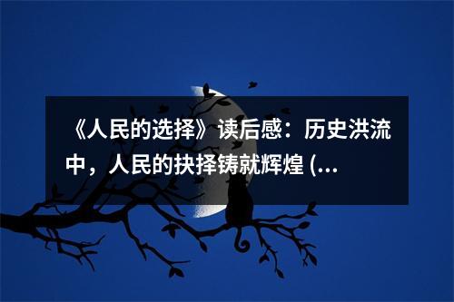 《人民的選擇》讀后感：歷史洪流中，人民的抉擇鑄就輝煌 (650字)
