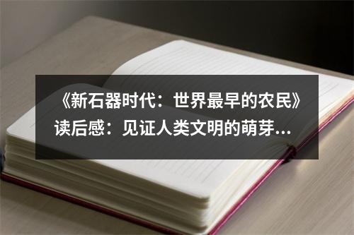 《新石器時代：世界最早的農(nóng)民》讀后感：見證人類文明的萌芽 (800字)