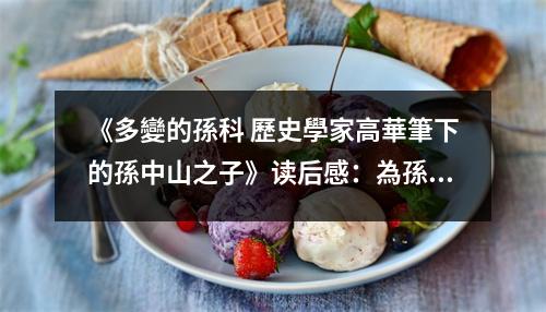 《多變的孫科 歷史學家高華筆下的孫中山之子》讀后感：為孫科的一生感動落淚 (800字)