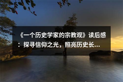 《一個歷史學(xué)家的宗教觀》讀后感：探尋信仰之光，照亮歷史長河 (750字)