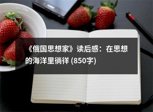 《俄國思想家》讀后感：在思想的海洋里徜徉 (850字)