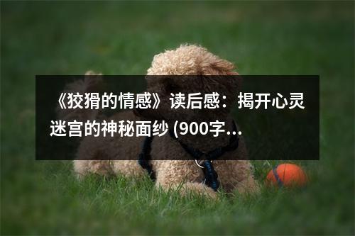 《狡猾的情感》讀后感：揭開(kāi)心靈迷宮的神秘面紗 (900字)