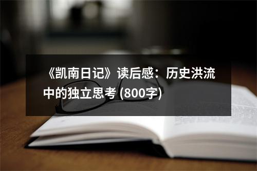 《凱南日記》讀后感：歷史洪流中的獨(dú)立思考 (800字)