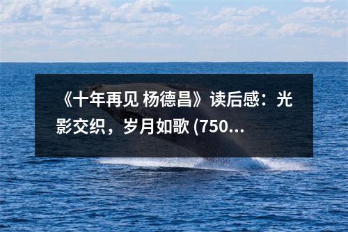 《十年再見 楊德昌》讀后感：光影交織，歲月如歌 (750字)