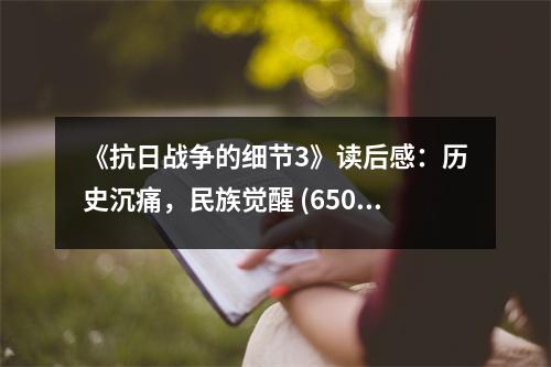 《抗日戰(zhàn)爭(zhēng)的細(xì)節(jié)3》讀后感：歷史沉痛，民族覺(jué)醒 (650字)