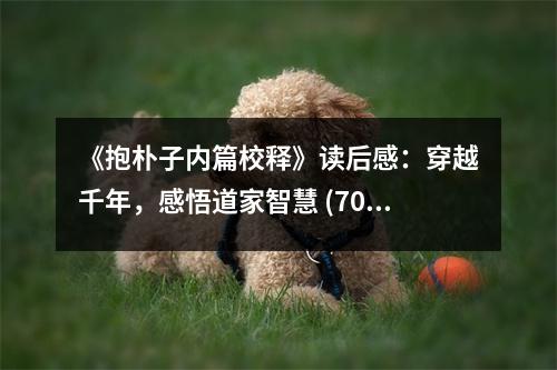 《抱樸子內(nèi)篇校釋》讀后感：穿越千年，感悟道家智慧 (700字)