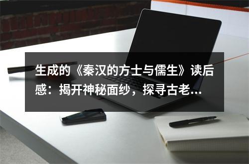 生成的《秦漢的方士與儒生》讀后感：揭開神秘面紗，探尋古老智慧 (900字)