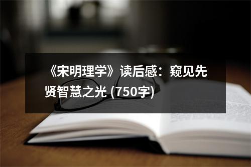 《宋明理學(xué)》讀后感：窺見先賢智慧之光 (750字)