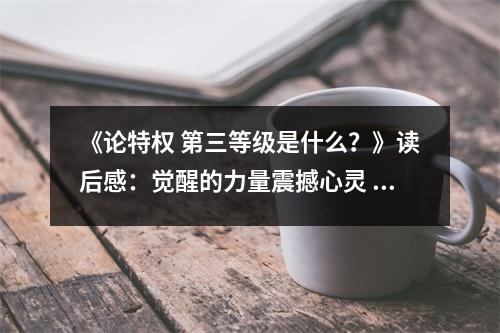 《論特權(quán) 第三等級是什么？》讀后感：覺醒的力量震撼心靈 (800字)