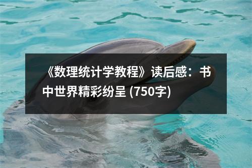 《數(shù)理統(tǒng)計(jì)學(xué)教程》讀后感：書中世界精彩紛呈 (750字)