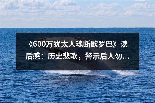 《600萬(wàn)猶太人魂斷歐羅巴》讀后感：歷史悲歌，警示后人勿忘國(guó)恥 (750字)