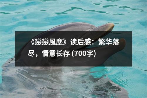 《戀戀風塵》讀后感：繁華落盡，情意長存 (700字)