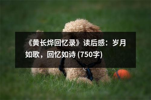 《黃長燁回憶錄》讀后感：歲月如歌，回憶如詩 (750字)