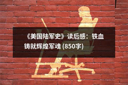 《美國(guó)陸軍史》讀后感：鐵血鑄就輝煌軍魂 (850字)