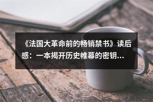 《法國大革命前的暢銷禁書》讀后感：一本揭開歷史帷幕的密鑰 (850字)