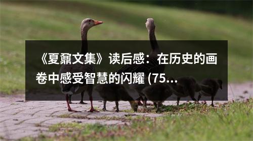 《夏鼐文集》讀后感：在歷史的畫(huà)卷中感受智慧的閃耀 (750字)