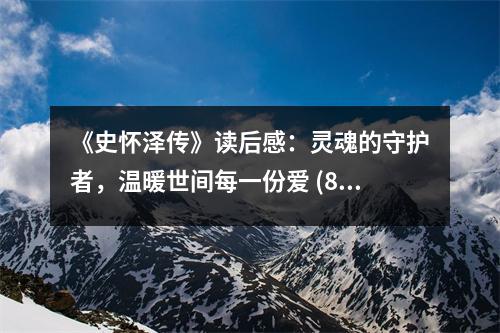 《史懷澤傳》讀后感：靈魂的守護(hù)者，溫暖世間每一份愛 (800字)