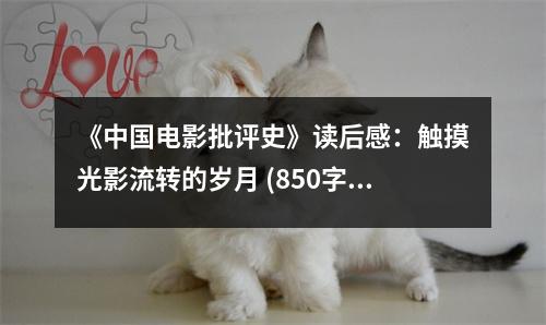 《中國電影批評史》讀后感：觸摸光影流轉的歲月 (850字)