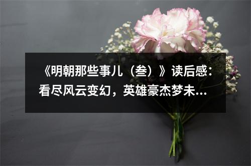 《明朝那些事兒（叁）》讀后感：看盡風(fēng)云變幻，英雄豪杰夢(mèng)未央 (700字)