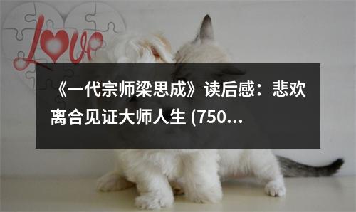 《一代宗師梁思成》讀后感：悲歡離合見(jiàn)證大師人生 (750字)