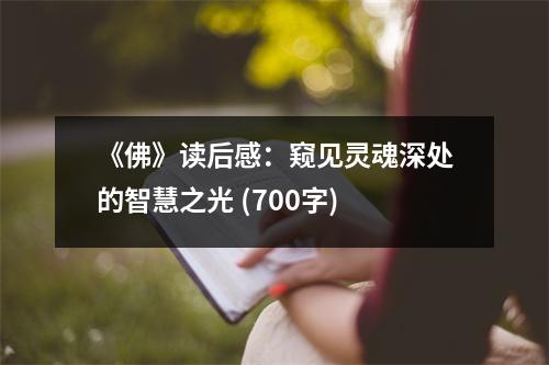 《佛》讀后感：窺見靈魂深處的智慧之光 (700字)