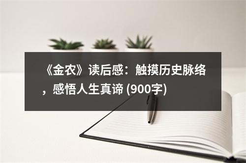 《金農(nóng)》讀后感：觸摸歷史脈絡(luò)，感悟人生真諦 (900字)