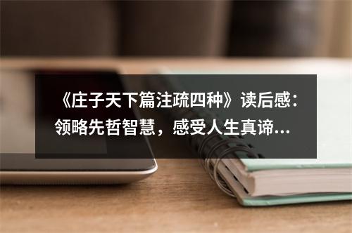 《莊子天下篇注疏四種》讀后感：領(lǐng)略先哲智慧，感受人生真諦 (850字)