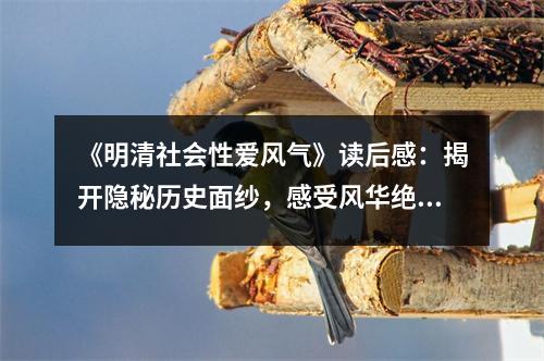 《明清社會性愛風(fēng)氣》讀后感：揭開隱秘歷史面紗，感受風(fēng)華絕代風(fēng)情 (800字)