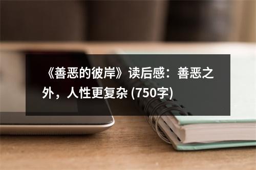 《善惡的彼岸》讀后感：善惡之外，人性更復雜 (750字)