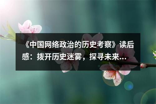 《中國網絡政治的歷史考察》讀后感：撥開歷史迷霧，探尋未來方向 (800字)