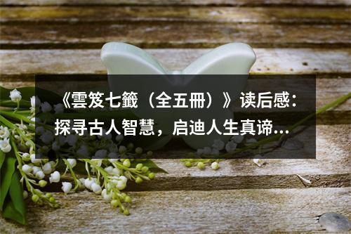 《雲(yún)笈七籤（全五冊(cè)）》讀后感：探尋古人智慧，啟迪人生真諦 (900字)