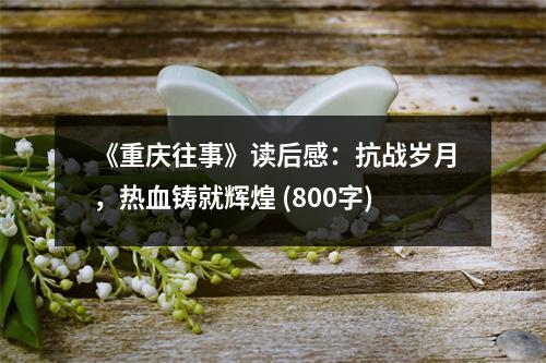 《重慶往事》讀后感：抗戰(zhàn)歲月，熱血鑄就輝煌 (800字)