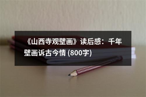 《山西寺觀壁畫》讀后感：千年壁畫訴古今情 (800字)
