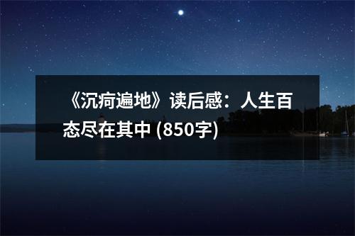 《沉疴遍地》讀后感：人生百態(tài)盡在其中 (850字)