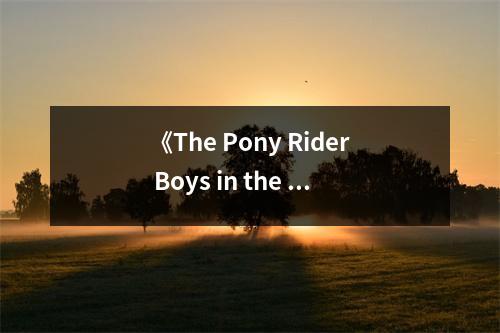 《The Pony Rider Boys in the Ozarks》讀后感：山野成長(zhǎng)，夢(mèng)回童年 (900字)
