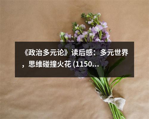 《政治多元論》讀后感：多元世界，思維碰撞火花 (1150字)