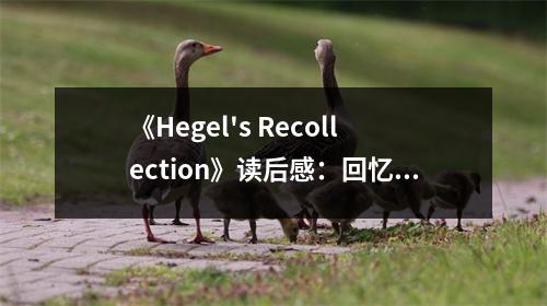 《Hegel's Recollection》讀后感：回憶中的辯證火花 (850字)