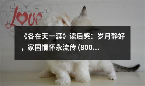 《各在天一涯》讀后感：歲月靜好，家國情懷永流傳 (800字)