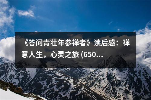 《答問青壯年參禪者》讀后感：禪意人生，心靈之旅 (650字)