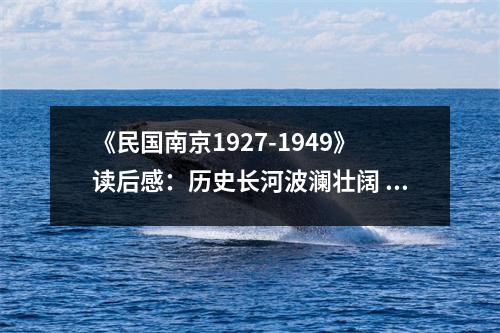《民國(guó)南京1927-1949》讀后感：歷史長(zhǎng)河波瀾壯闊 (700字)