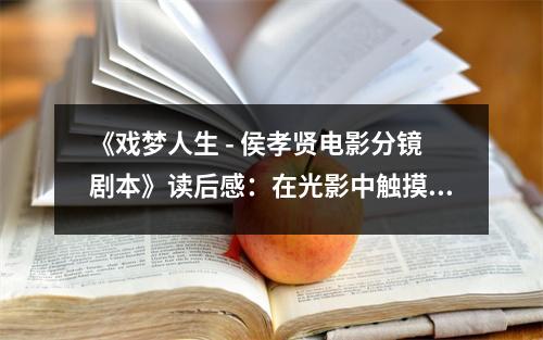 《戲夢人生 - 侯孝賢電影分鏡劇本》讀后感：在光影中觸摸歲月的溫度 (700字)