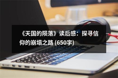 《天國(guó)的隕落》讀后感：探尋信仰的崩塌之路 (650字)