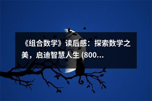 《組合數(shù)學》讀后感：探索數(shù)學之美，啟迪智慧人生 (800字)